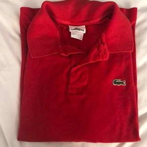 Red Lacoste Men’s Polo Size Large